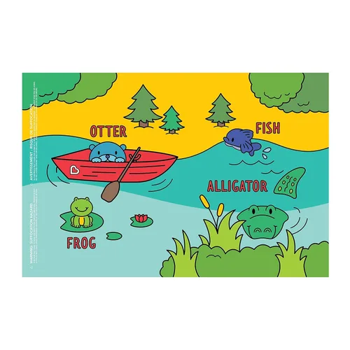 Vista 3 de Munchkin® Story Mat™, manteles individuales desechables sin BPA para niños, paquete de 18, 2 diseños