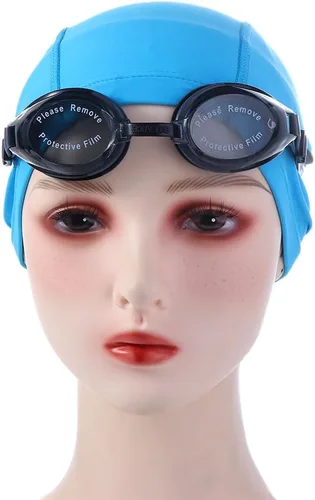 Vista 4 de Leadigol Gafas de natación unisex para adultos, gafas de natación, gafas de natación de silicona con tapones para los oídos, paquete de 2 gafas
