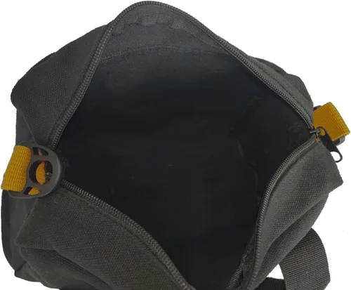 Vista 7 de Bolsa de herramientas de boca ancha de 12 pulgadas, bolsa de herramientas de lona, bolsa de almacenamiento de herramientas resistente, bolsa