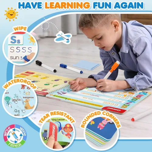 Vista 2 de URMYWO Actividades de aprendizaje preescolar, libro de ejercicios de jardín