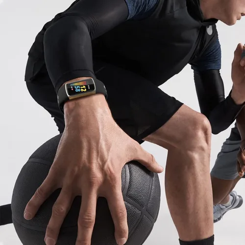 Vista 5 de Maledan Compatible con Correas Fitbit Charge 5/Correas Fitbit Charge 6 para Hombres Mujeres, Correa Deportiva de Silicona para Muñeca para Negro