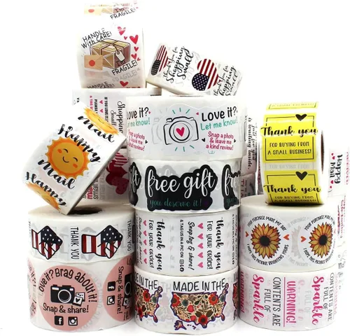 Vista 6 de Littlefa Love it Let Me Know - Calcomanías para pequeñas empresas, paquete de 500 unidades Snap a Photo and Leave a Review Stickerss, Thank You