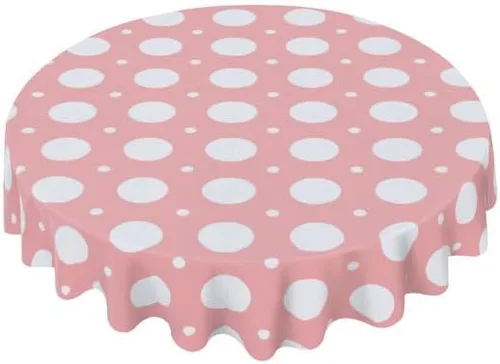 Vista 9 de Cute Round Tablecloth Heart-Shaped Table Cloth Decor Washable Table Cover with Wrinkle Resistant for Home Kitchen Dining Room Picnic Camping Party