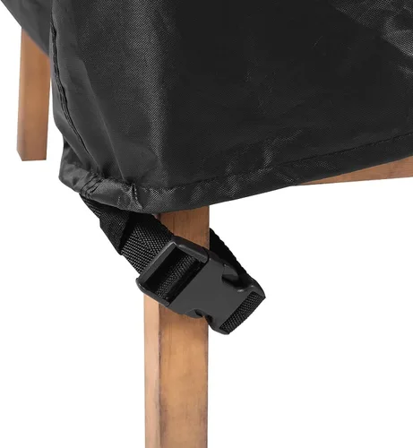 Vista 4 de Wcxixo Cubiertas redondas para muebles de patio, mesa y silla al aire libre, cubierta impermeable resistente a los rayos UV antidecoloración
