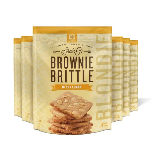 Vista 7 de Brownie Brittle M&M'S Minis Blondie - Bocadillos dulces finos y crujientes (paquete de 6, 4 onzas), postre gourmet rico en bocadillos de brownie
