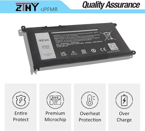 Vista 5 de ZTHY JPFMR - Batería de repuesto para laptop Dell Chromebook 3400 3100 2 en 1 5488 5493 5593 Series 0JPFMR 7MT0R 16DPH 65N6H 7T0D3 07GDY DN33X RDNP5