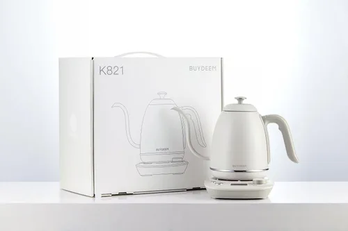 Vista 14 de BUYDEEM K821 - Hervidor eléctrico de cuello de cisne con control de temperatura variable, tetera para verter sobre el café, acero inoxidable 18/8