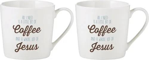 Vista 10 de Faithworks Creative Brands - Taza de café inspiradora de porcelana blanca, 14 onzas, Dear Lord Querido Señor