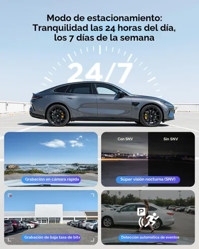 Vista 7 de VIOFO A229 Plus Dash Cam frontal y trasera, 2K Dual STARVIS 2 Sensores