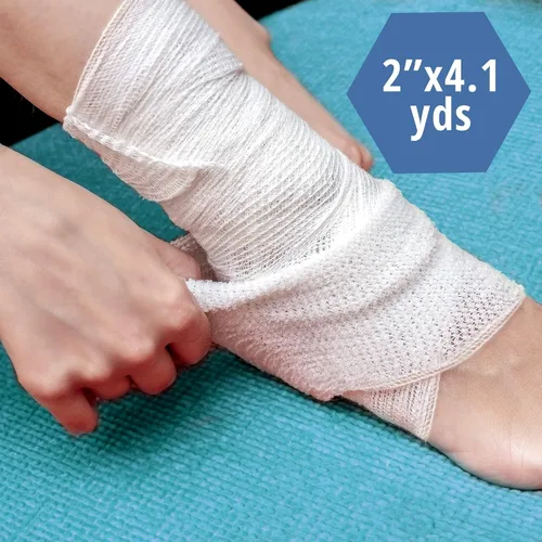 Vista 4 de MED PRIDE Vendaje de gasa elástica conforme estéril, sin látex, 2 in x 4.1 yd
