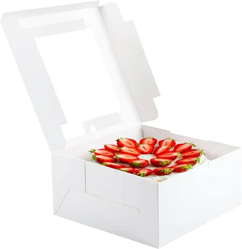 Vista 9 de WINKIO Cajas para pasteles de 8 pulgadas, soporte para tartas, contenedor de transporte de almacenamiento