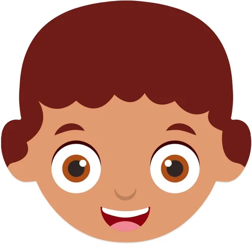 Vista 4 de Outus 100 piezas de recortes creativos multiculturales con forma de cara