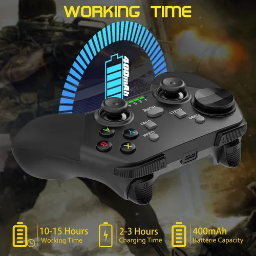 Vista 5 de Joso Controlador móvil inalámbrico para juegos para iOS, Android, iPad, tableta, PC, controlador de teléfono para iPhone 14131211, Galaxy S2221