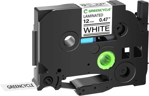 Vista 9 de GREENCYCLE Cinta para etiquetar 0.472 in 0.47 laminado blanco reemplazo para cinta de etiquetas Brother P Touch TZe-231 TZ-231 TZe TZ 1/2 pulgada