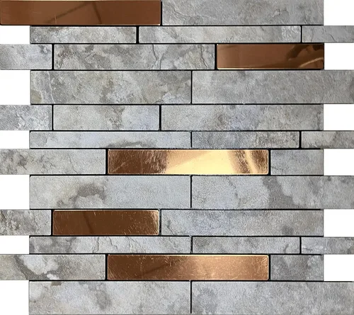 Vista 10 de 10 hojas de azulejos despegar y pegar para salpicadero de cocina, azulejos de mosaico autoadhesivos, para pegar en tocadores de baño, decoración