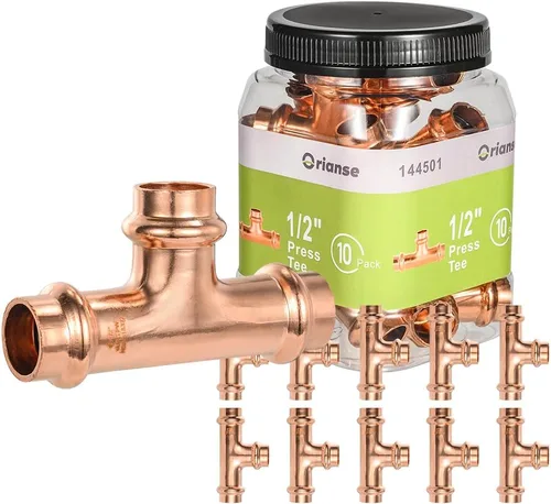 Vista 13 de Copper Pro - Juego de 15 accesorios de prensa de cobre para fontanería resistentes de 1/2 pulgada