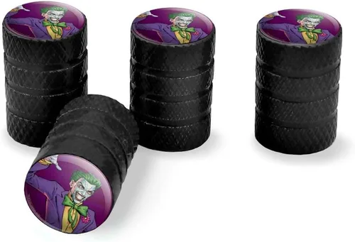 Vista 11 de GRAPHICS & MORE Batman Joker Carácter Llanta Llanta Llanta Aluminio Válvula Stem Caps