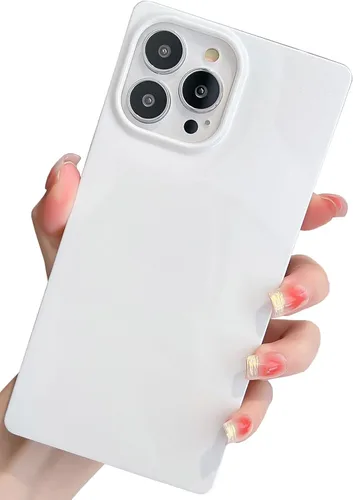 Vista 35 de Elegante funda con patrón de perlas compatible con iPhone, de borde rectangular, delgada, suave, de silicona de poliuretano termoplástico (TPU)