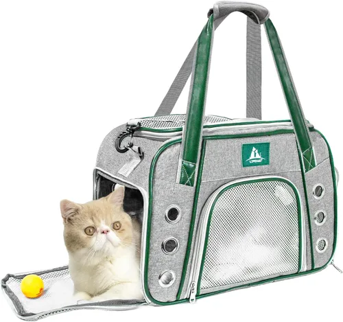 Vista 8 de Lifeand Transportador de gatos para gatos grandes y medianos de menos de 18 libras, plegable y suave, transportador para perros, aprobado por