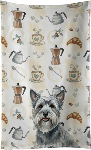 Vista 396 de Caroline's Treasures Afghan Hound - Toalla de cocina para barra de café, terciopelo frontal y lazo de algodón, lavable a máquina Sabueso afgano