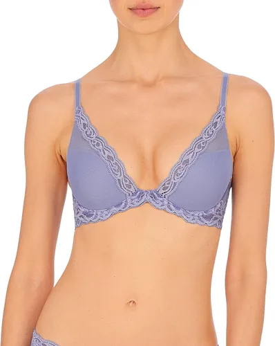Vista 10 de Natori - Sujetador de encaje para mujer con inmersión, diseño de plumas Cafe