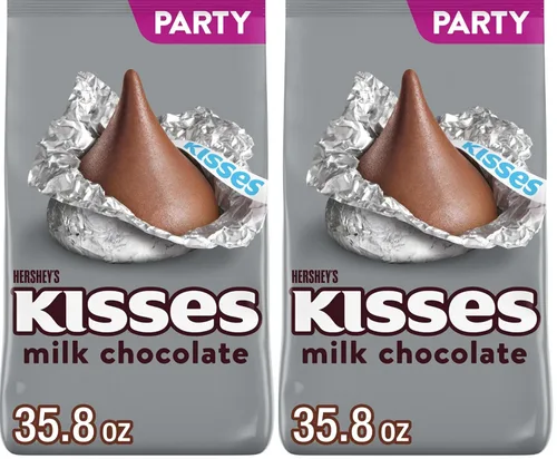Vista 12 de HERSHEY'S KISSES - Paquete familiar de dulces de chocolate con leche, 15.9 onzas