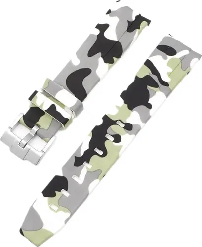 Vista 32 de Correa de camuflaje para Omega Moon Curvo Extremo Pulsera de goma de silicona Hombres Mujeres Sport Watch Band Accesorio 0.787 in