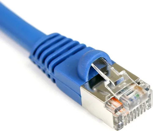 Vista 2 de StarTech Cable de conexión Cat5e Cat5e de 3 pies, blindado sin enganches, RJ45 F/UTP Cat 5e, cable de conexión de 3 pies (S45PATCH3BL), 1 unidad