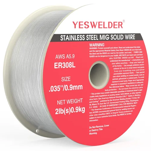 Vista 9 de YESWELDER Alambre de soldadura MIG, alambre sólido MIG de acero inoxidable 2LB .030