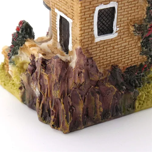 Vista 8 de 4 piezas de casa en miniatura de hadas, jardinería, micro paisaje, pueblo, piedra, bonsái, terrario, manualidades, adornos, accesorios, decoración