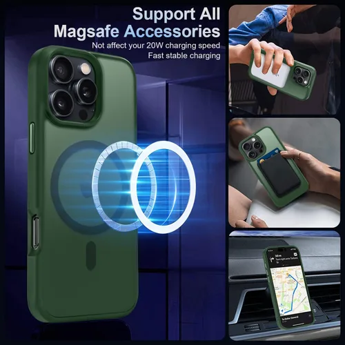 Vista 415 de MOCCA - Funda magnética resistente para iPhone XR de 6.1 pulgadas, compatible con MagSafe, funda con protección contra caídas de grado militar