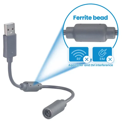 Vista 3 de OSTENT Adaptador de cable de extensión USB para controlador con cable Microsoft Xbox 360