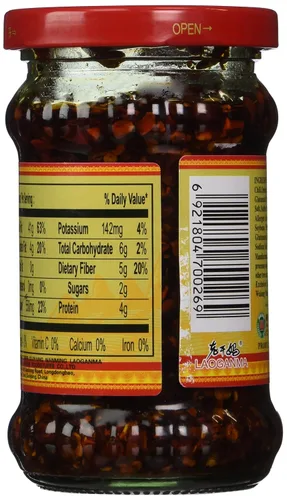 Vista 3 de Chili Crisp picante (salsa de aceite de chile), botella de 7.41 onzas