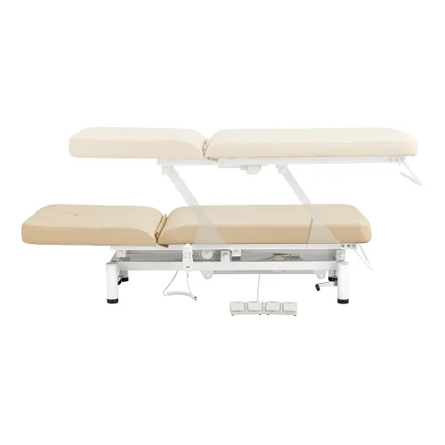 Vista 4 de Dir Spa Completo Eléctrico Facial Belleza Cama Spa Masaje Mesa Multiuso Doctor's Office Cama con 2 Motores MAR Egeo Beige
