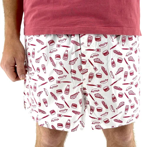 Vista 13 de ROCK ATOLL Calzoncillos tipo bóxer de algodón con estampado novedoso y brillante para hombre Estampado Afrutado Negro