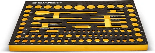 Vista 14 de GEARWRENCH 83 Pc. 1/4, 3/8 ", 1/2" 90 dientes SAE/métrica Juego de herramientas mecánicas con bandeja de espuma EVA - 86529