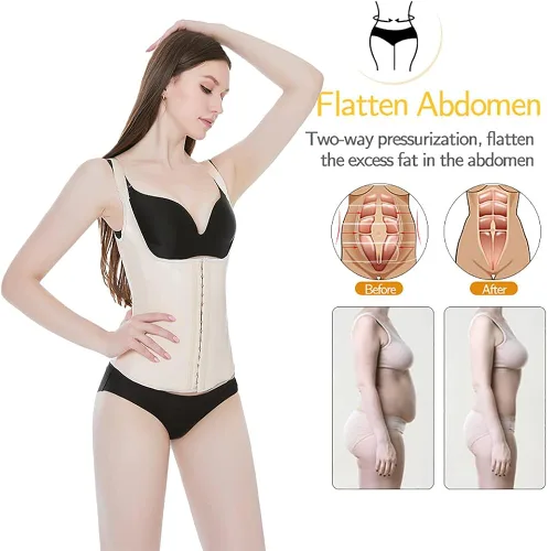 Vista 4 de LARTIGUE Entrenador de cintura de látex para mujer, debajo del busto, corsé de entrenamiento, faja moldeadora de reloj de arena
