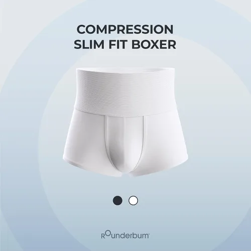 Vista 2 de Rounderbum Mens Underwear Mens Boxer Briefs Compression Tech - Slim Fit Boxer Briefs - Comfortable Cotton Underwear