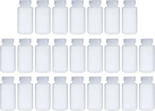 Vista 10 de Botellas de reactivo PP de boca ancha de 2.0 fl oz, 2 onzas, con tapas de polipropileno, paquete de 290