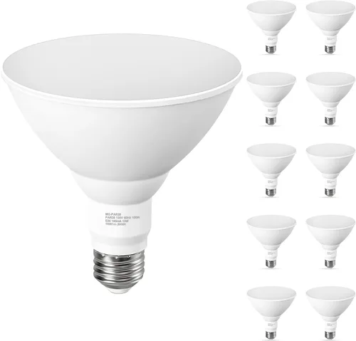 Vista 10 de GvvooHome - Bombillas LED de inundación PAR38 para exterior, equivalente a 100 W, 1050 lm, 5000 K, luz blanca de día, 13 W, intensidad regulable