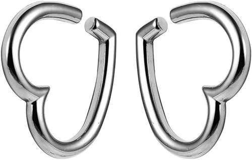 Vista 7 de LADEMAYH 2 piezas pesas para orejas estiradas, joyería corporal, ajuste mínimo de calibre 6g a 1 pulgada con estilo de corazón, aro, pájaro de acero