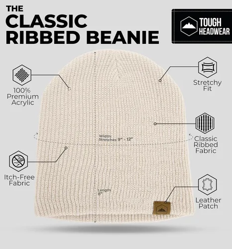 Vista 3 de Gorros para hombres y mujeres, gorro de punto, cálido y suave, gorro de punto diario, sombrero de trineo para mujeres y hombres para clima frío