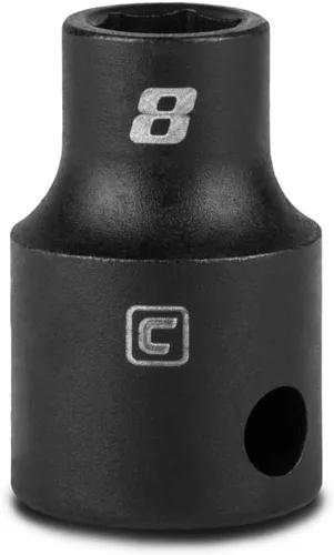 Vista 9 de Capri Tools Zócalo de impacto poco profundo de 0.236 in, accionamiento de 3/8 pulgadas, 6 puntos, métrico