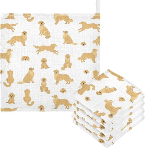 Vista 18 de Toallas de algodón para bebé, toallas de baño unisex para recién nacidos, toallitas naturales para piel delicada, 11.8 x 11.8 pulgadas, paquete de 5