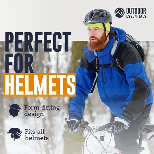 Vista 6 de OutdoorEssentials - Gorra para hombre Gorro de invierno para correr, esquí, ciclismo, se ajusta debajo de cascos