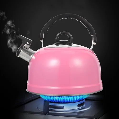 Vista 7 de Zerodeko Hervidor de gas Whistling para agua hirviendo con boquilla de gran diámetro, mango ergonómico de 7.87 x 7.48 x 7.28 pulgadas, adecuado