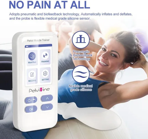 Vista 3 de Entrenador muscular pélvico para ejercitador de Kegel con sonda de sensor inflable que fortalece tu suelo pélvico