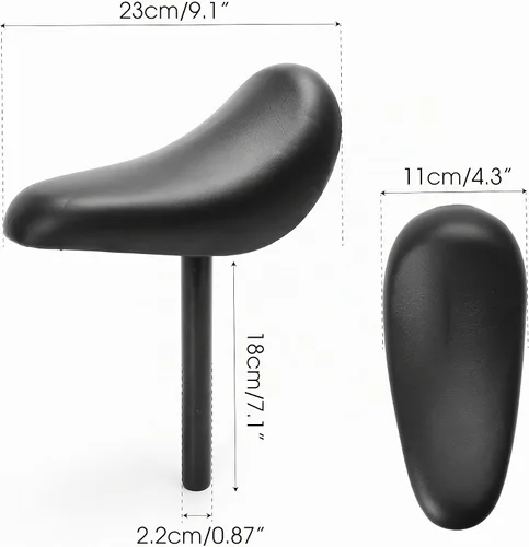 Vista 3 de Marsrut - Sillín de bicicleta, cómodas piezas de repuesto para bicicleta, cojín de asiento para bicicletas de equilibrio y ciclismo (1 unidad, negro)