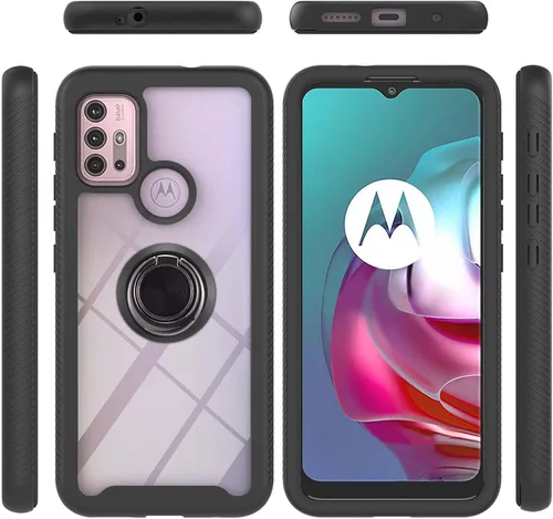 Vista 35 de Funda compatible con Xiaomi Poco X3 NFC, compatible con Xiaomi Poco X3 Pro/Poco X3 Ring Stand 3 en 1, color negro