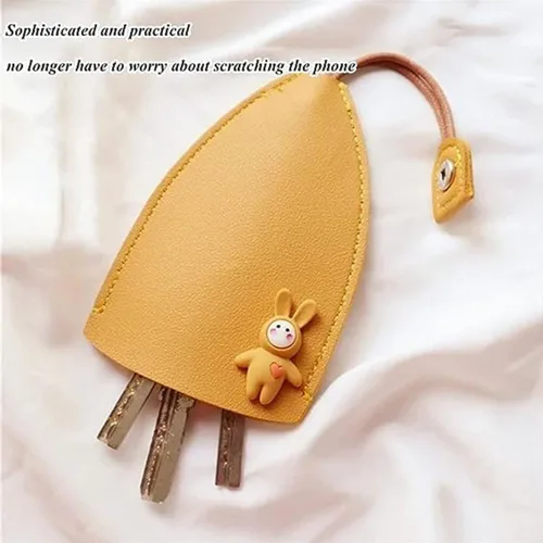 Vista 4 de RJDJ Bolso de la llave del cuero de la PU de las frutas lindas, creativo extraíble lindo caso de la llave del coche de la gran capacidad, bolso